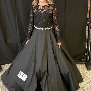 Custom black pageant dress